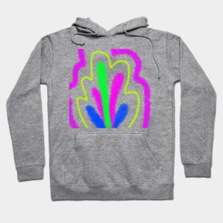 Pink green yellow watercolor art design Hoodie